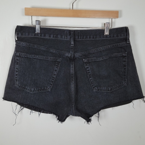 AGOLDE Parker Vintage Cut Off Denim Shorts 100% Organic Cotton Size XL - Picture 7 of 10
